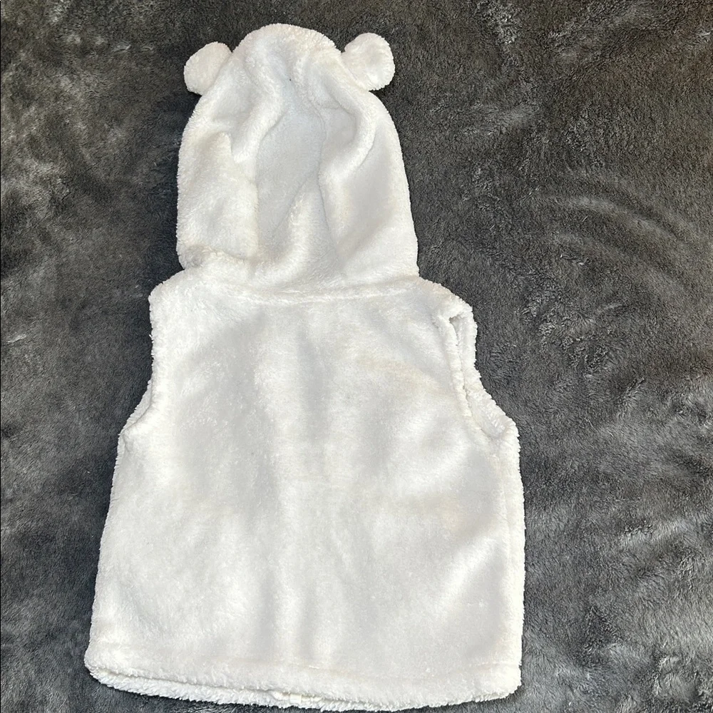 Carter's White Bear Ear Hooded Vest 6m